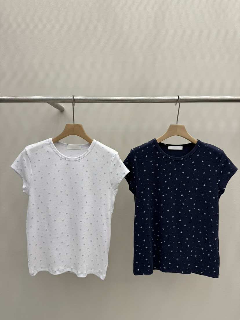 EOOB/LAMEREI韓國直郵女士新品26夏季職業人氣熱賣T恤花朵EOOB/LAMEREIT恤