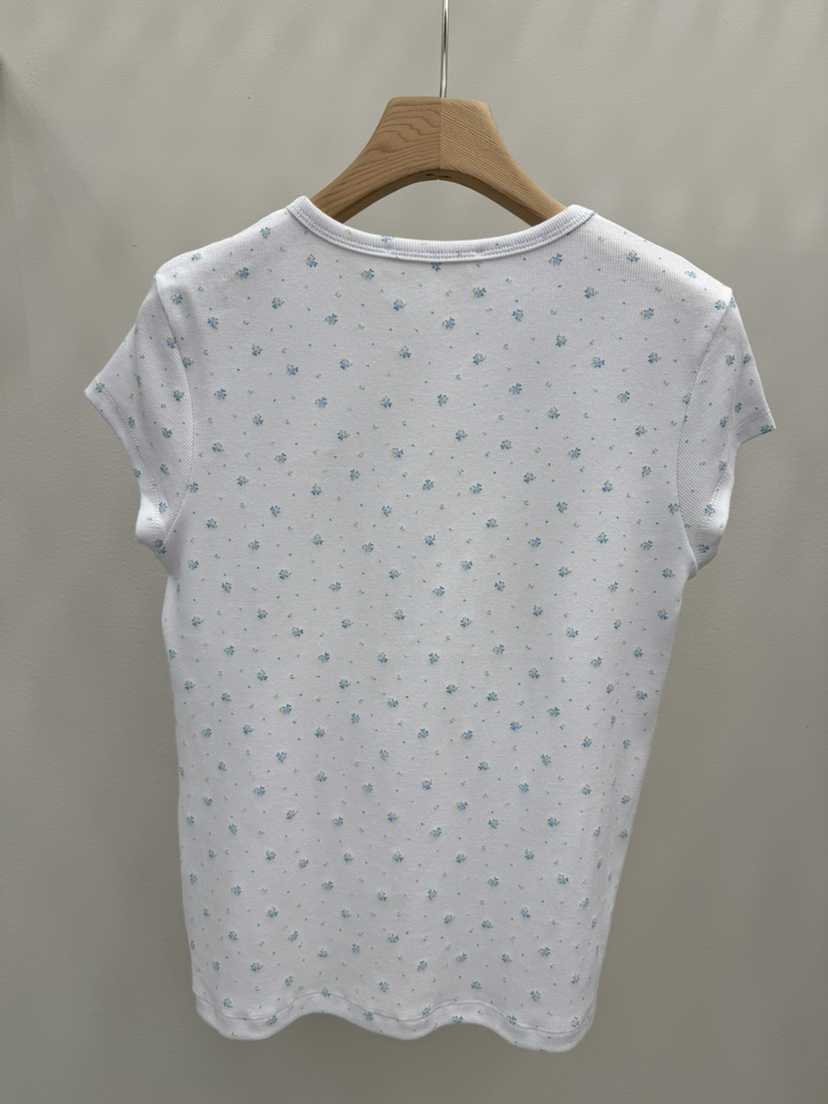 EOOB/LAMEREI韓國直郵女士新品26夏季職業人氣熱賣T恤花朵EOOB/LAMEREIT恤