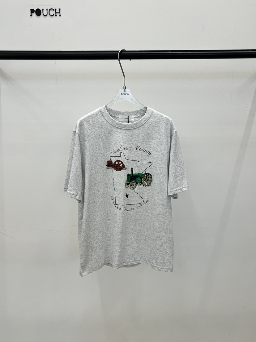 POUCH韓國直郵女裝新品26夏季休閑時尚人氣26春夏職業T恤POUCHT恤圖色2