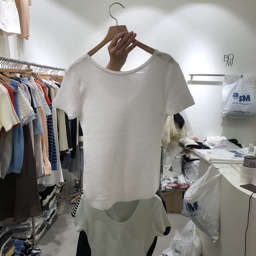BY BOMI韓國東大門直郵女裝新品人氣休閑職業26春夏時尚T恤BY BOMIT恤