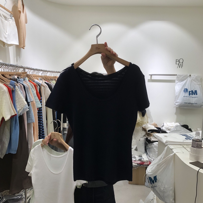 BY BOMI韓國東大門直郵女裝新品人氣休閑職業26春夏時尚T恤BY BOMIT恤圖色3
