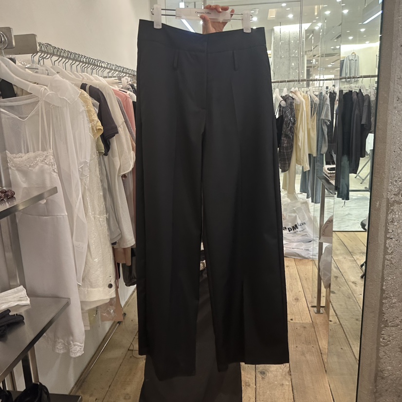 CREAM VILLA韓國東大門代購女士新品時尚休閑褲CREAMVILLA休閑褲圖色2黑色