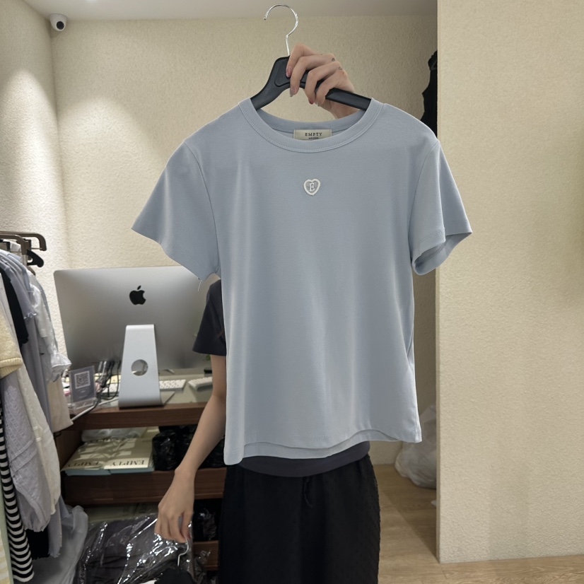 EMPTY韓國代購女士新品人氣時尚職業26春夏推薦熱賣26夏季T恤EMPTYT恤圖色2