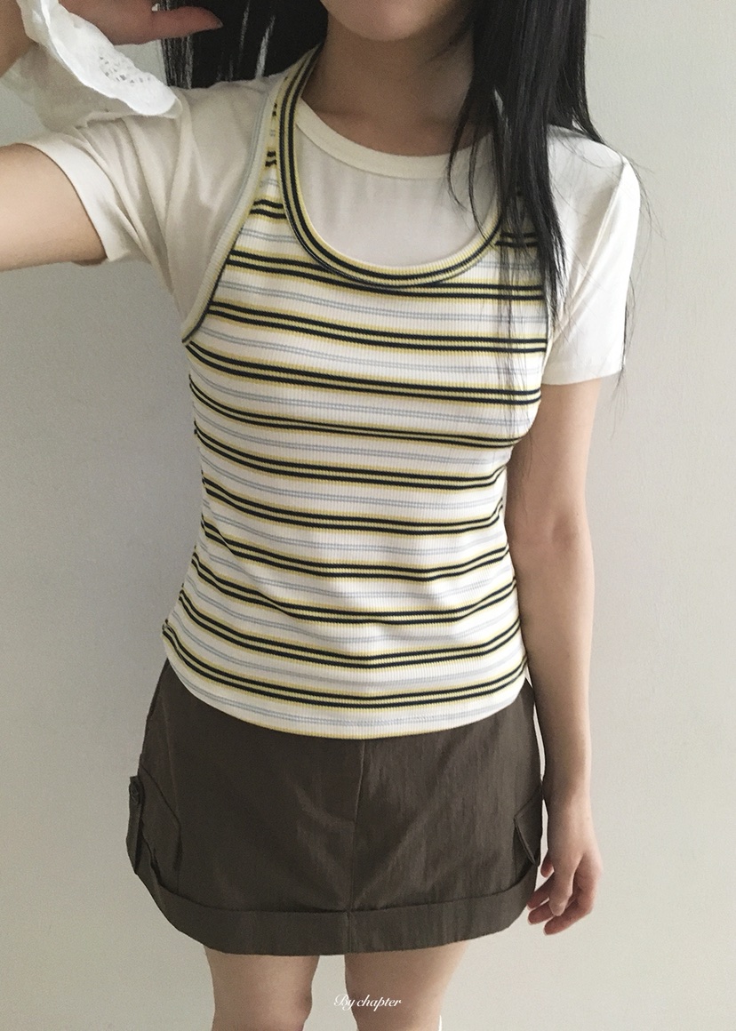 BY CHAPTER東大門實拍韓國女裝新款26春夏人氣休閑熱賣T恤BY ChapterT恤