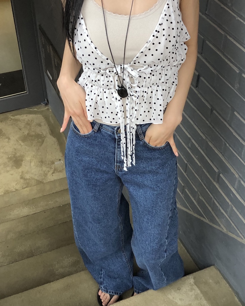 OKIE韓國東大門代購女士新品26春夏職業休閑吊帶背心透視OKIE吊帶/背心