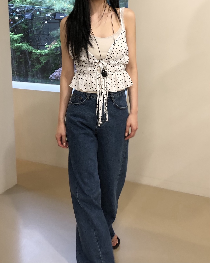 OKIE韓國東大門代購女士新品26春夏職業休閑吊帶背心透視OKIE吊帶/背心