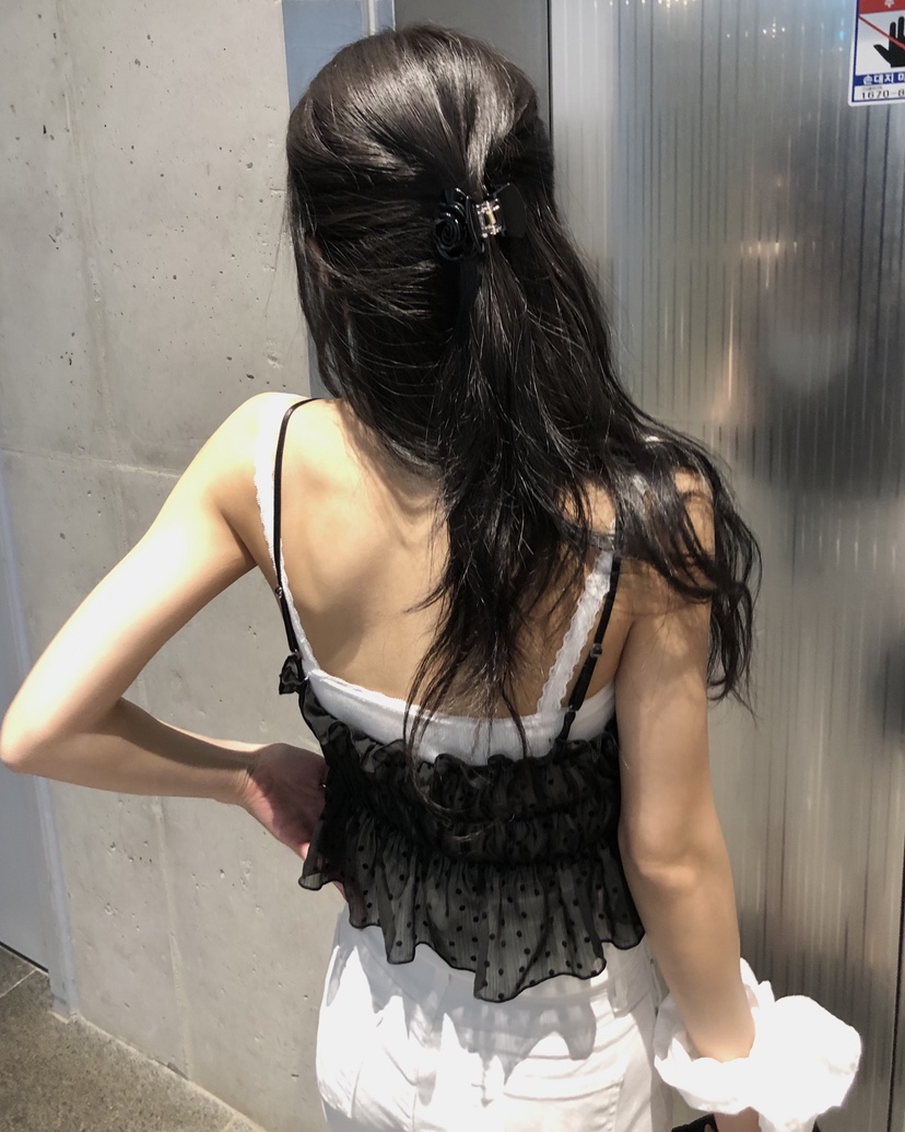 OKIE韓國東大門代購女士新品26春夏職業休閑吊帶背心透視OKIE吊帶/背心