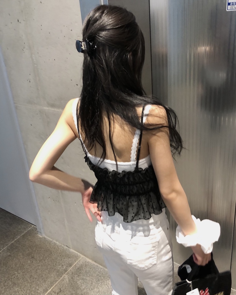 OKIE韓國東大門代購女士新品26春夏職業休閑吊帶背心透視OKIE吊帶/背心