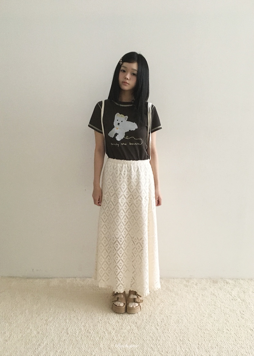 BY CHAPTER韓國直郵女裝新品26春夏人氣26夏季長裙鉤針編織BY Chapter長裙