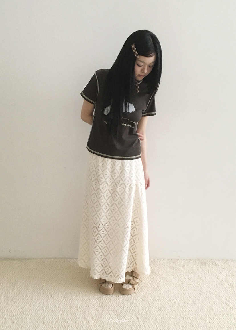 BY CHAPTER韓國直郵女裝新品26春夏人氣26夏季長裙鉤針編織BY Chapter長裙