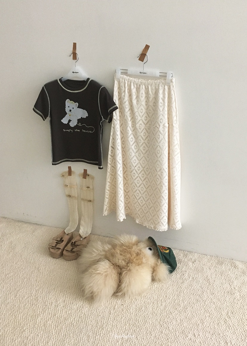 BY CHAPTER韓國直郵女裝新品26春夏人氣26夏季長裙鉤針編織BY Chapter長裙