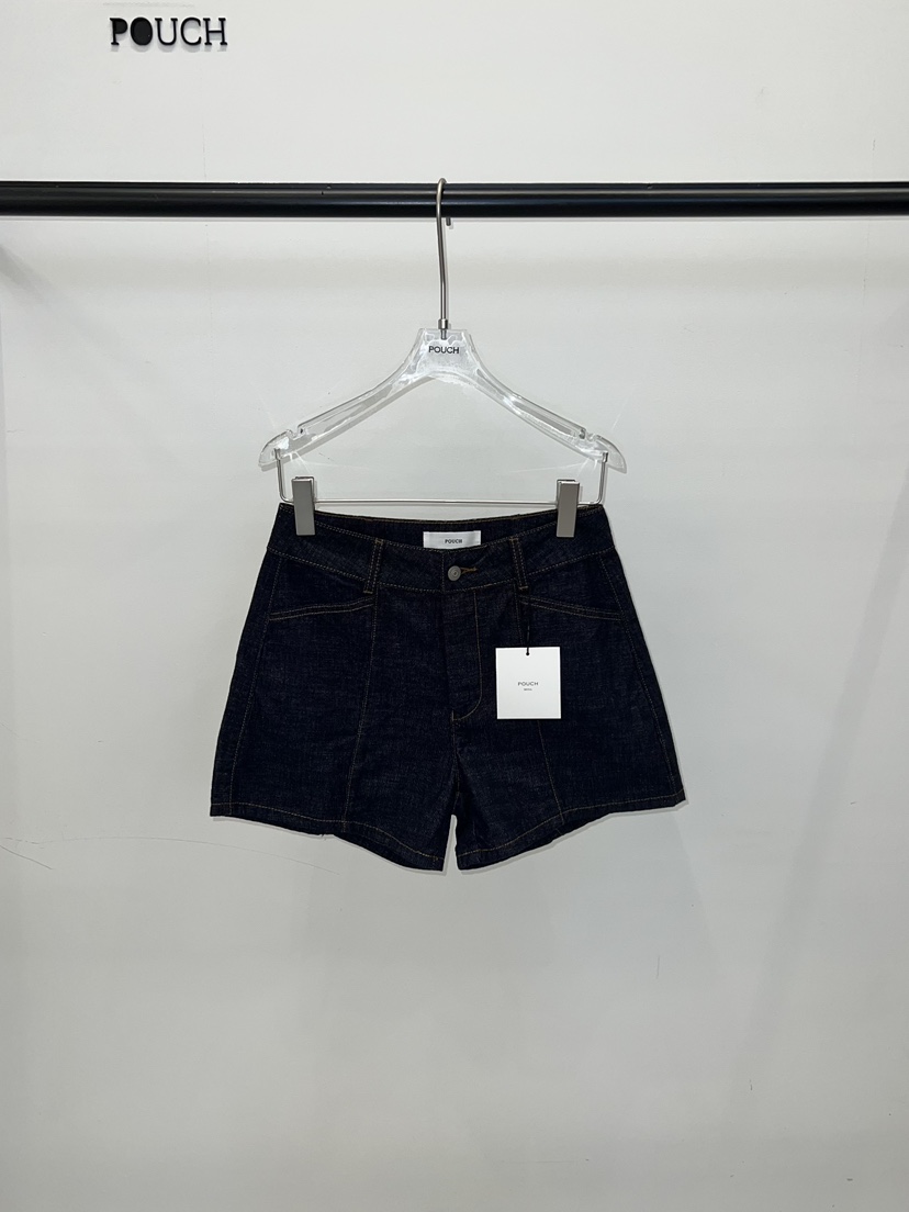 POUCH韓國直郵實拍女士新品26夏季26春夏推薦熱賣時尚短褲POUCH短褲圖色1