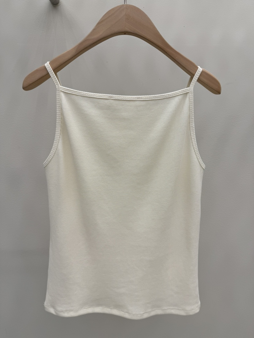 EOOB/LAMEREI韓國直郵實拍女裝新品26夏季吊帶背心華夫格船領EOOB/LAMEREI吊帶/背心