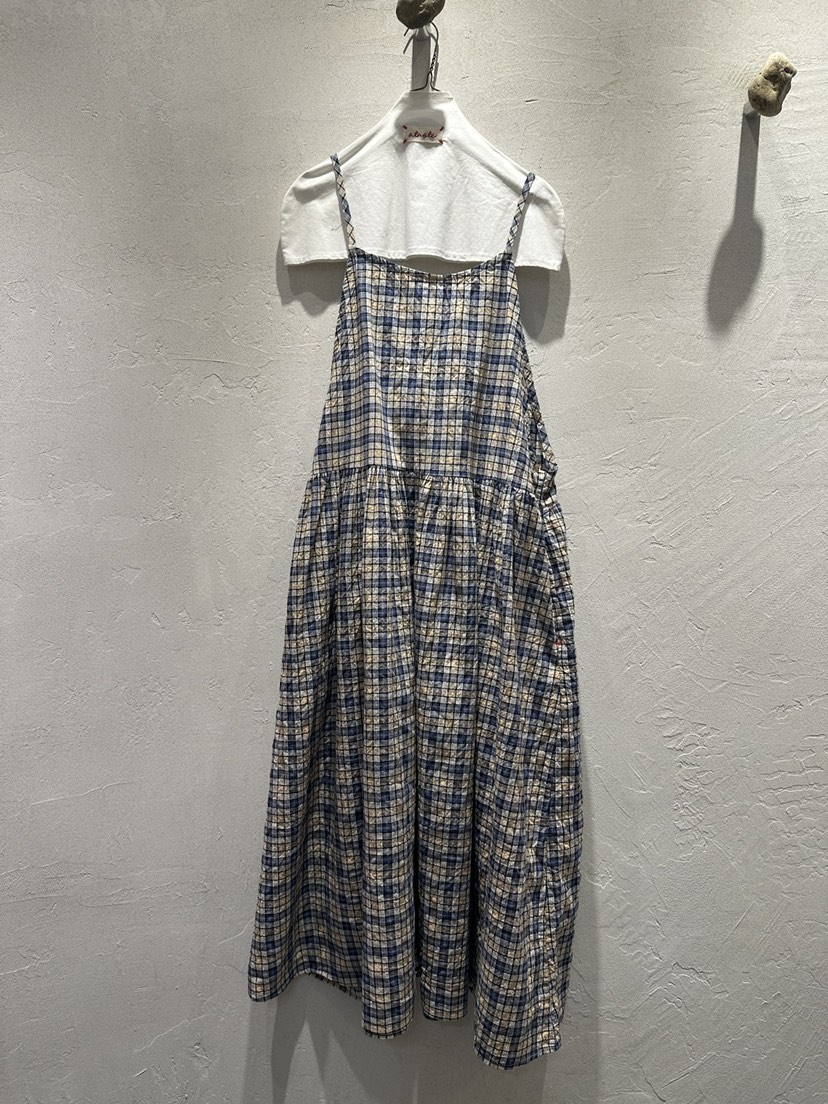 AT NOTE東大門實拍韓國女士新品26春夏熱賣連衣裙格子緞AT NOTE連衣裙圖色1