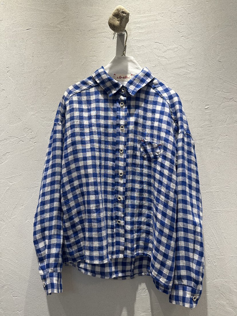 AT NOTE韓國東大門代購女裝新品職業襯衫蕾絲衫格紋亞麻AT NOTE襯衫/蕾絲衫圖色2