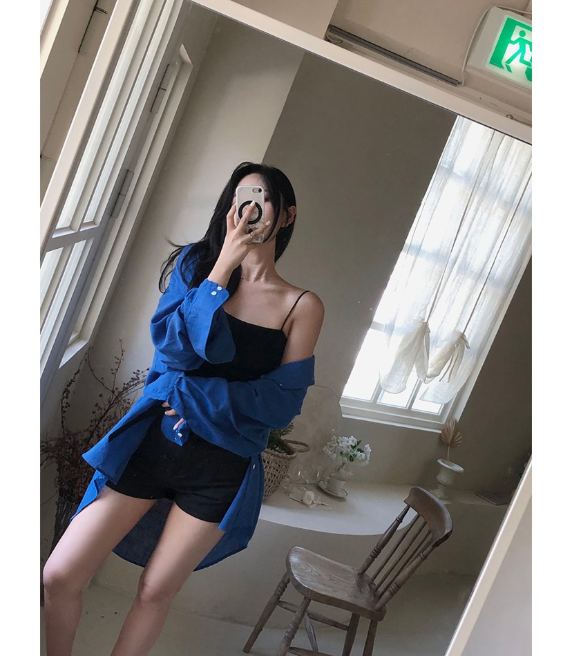 PAIRING韓國東大門代購女士新品熱賣人氣襯衫蕾絲衫亞麻寬松PAIRING襯衫/蕾絲衫