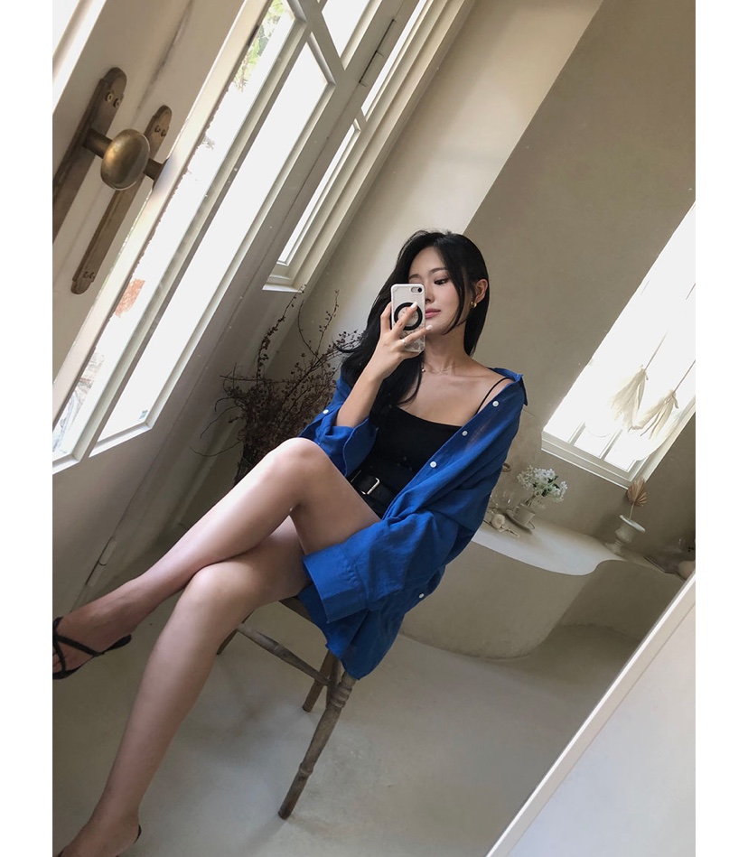 PAIRING韓國東大門代購女士新品熱賣人氣襯衫蕾絲衫亞麻寬松PAIRING襯衫/蕾絲衫