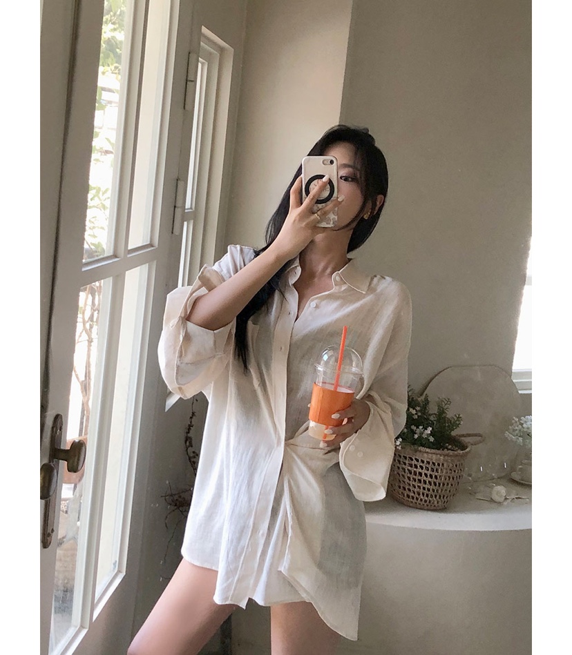 PAIRING韓國東大門代購女士新品熱賣人氣襯衫蕾絲衫亞麻寬松PAIRING襯衫/蕾絲衫
