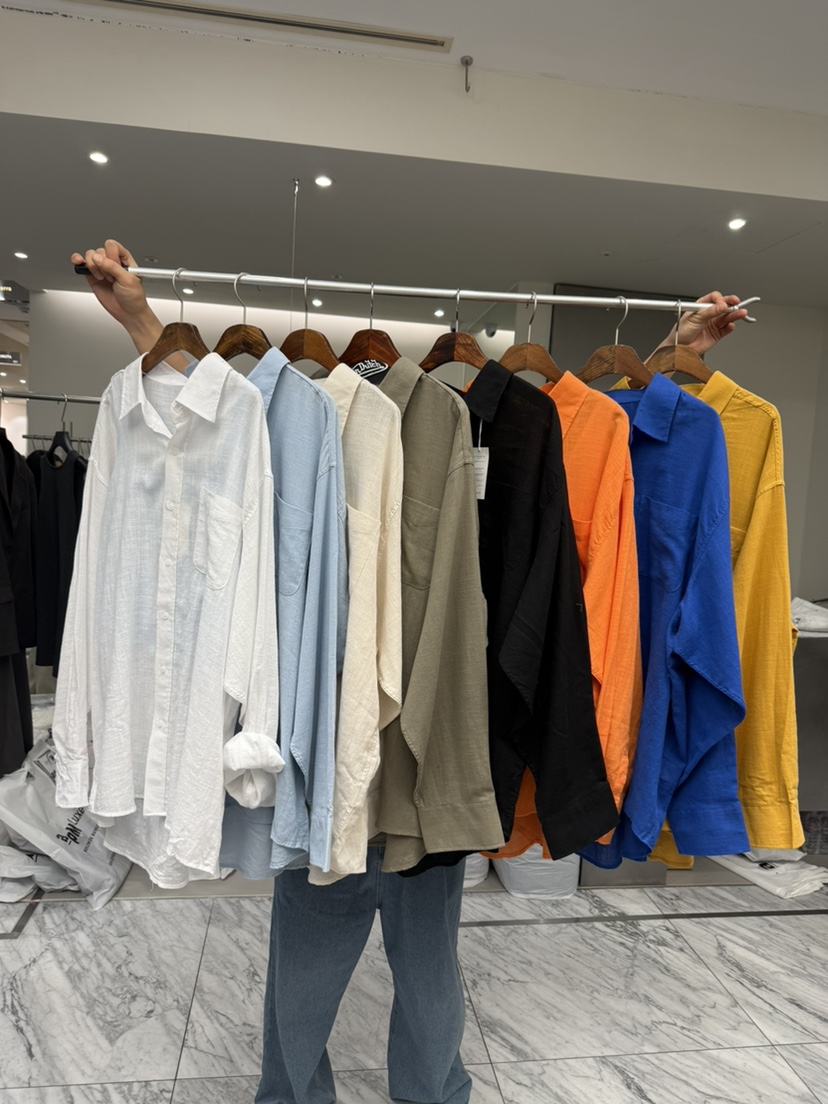PAIRING韓國東大門代購女士新品熱賣人氣襯衫蕾絲衫亞麻寬松PAIRING襯衫/蕾絲衫