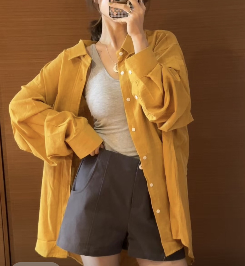 PAIRING韓國東大門代購女士新品熱賣人氣襯衫蕾絲衫亞麻寬松PAIRING襯衫/蕾絲衫