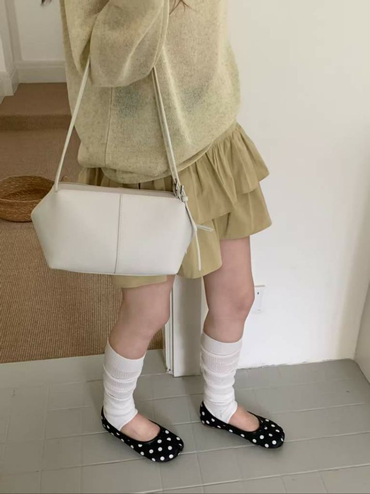 TROUVAILLE韓國東大門直郵女士新款26春夏單肩斜跨包牛皮TROUVAILLE單肩/斜跨包