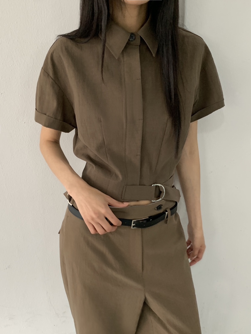 STAGE韓國東大門直郵女士新款時尚推薦休閑26春夏襯衫蕾絲衫STAGE襯衫/蕾絲衫