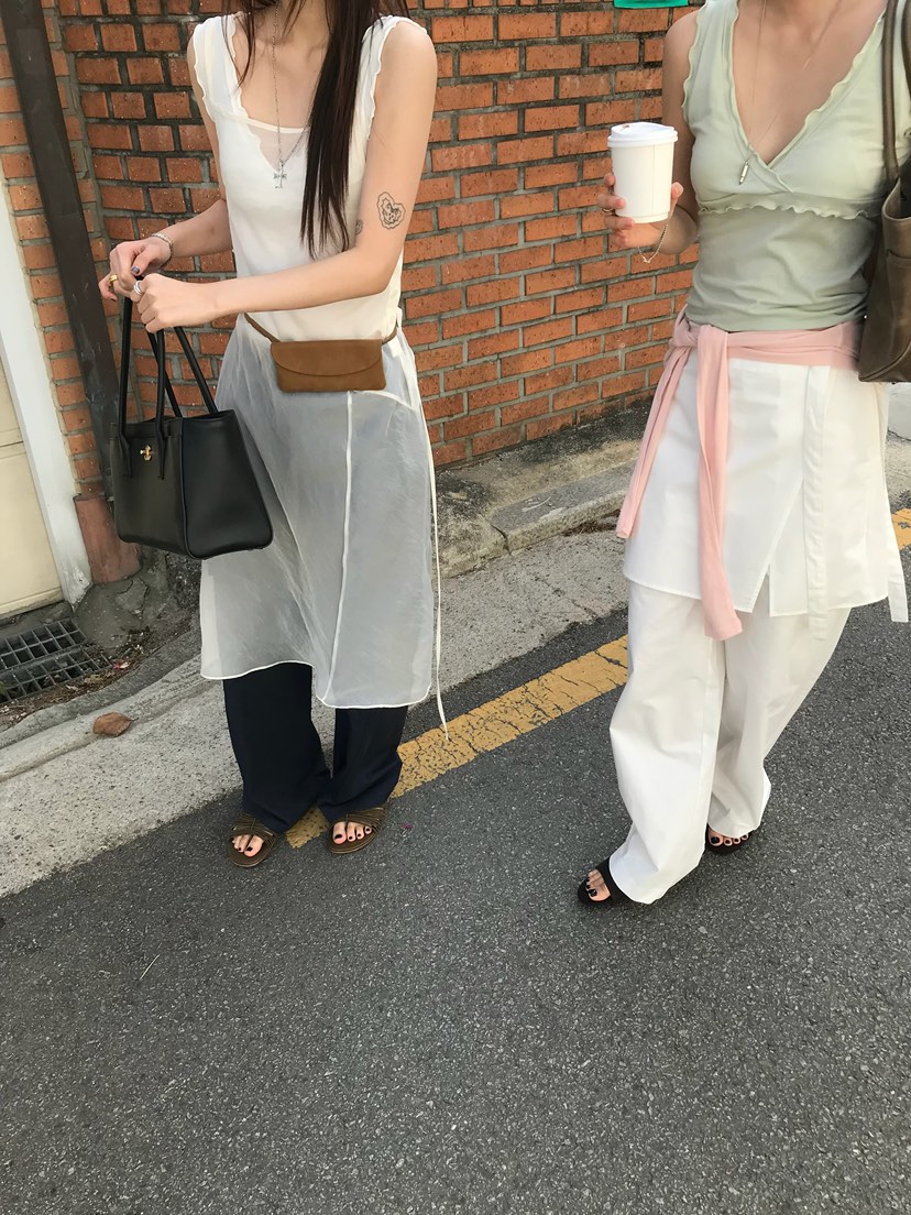 ESCHER韓國直郵女士新款26春夏休閑職業時尚26夏季裙褲棉ESCHER裙褲
