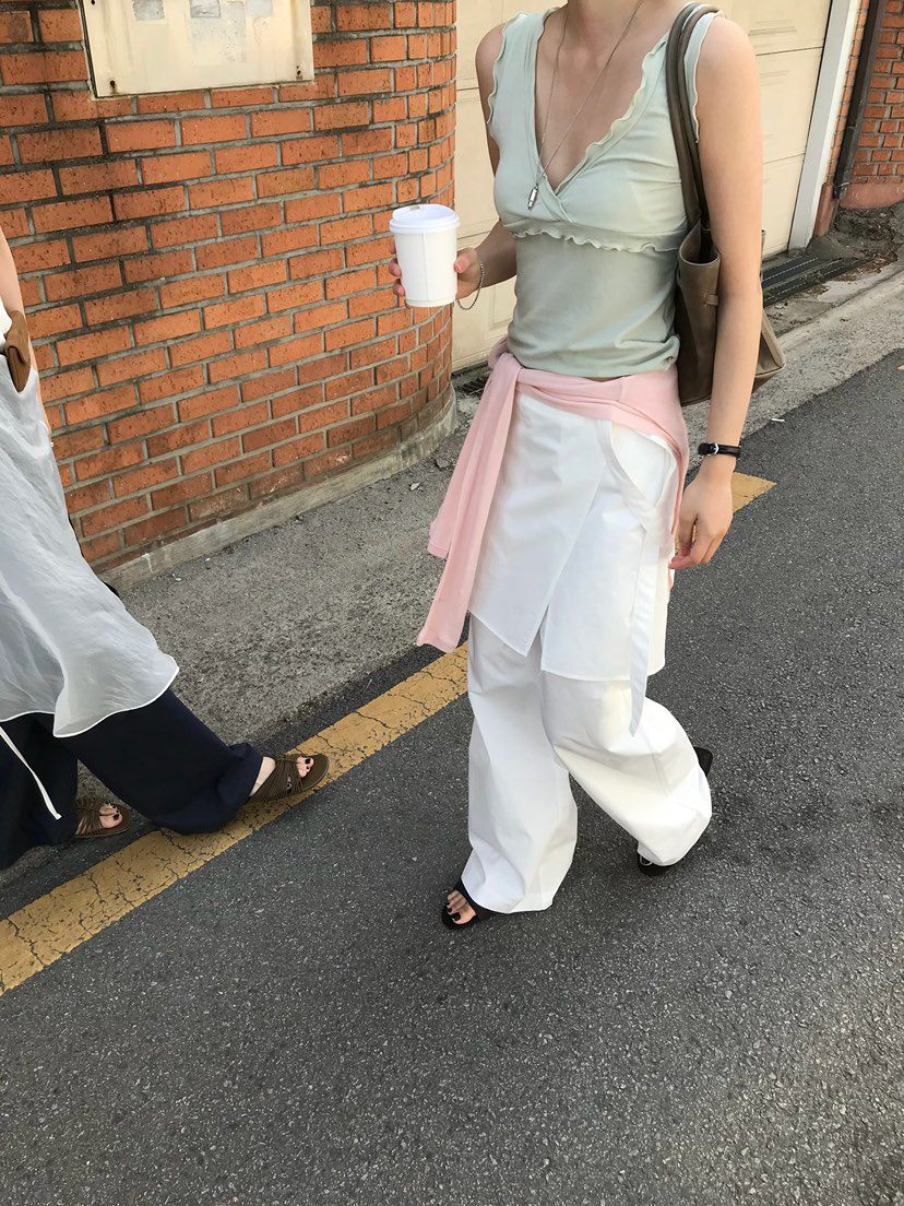ESCHER韓國直郵女士新款26春夏休閑職業時尚26夏季裙褲棉ESCHER裙褲