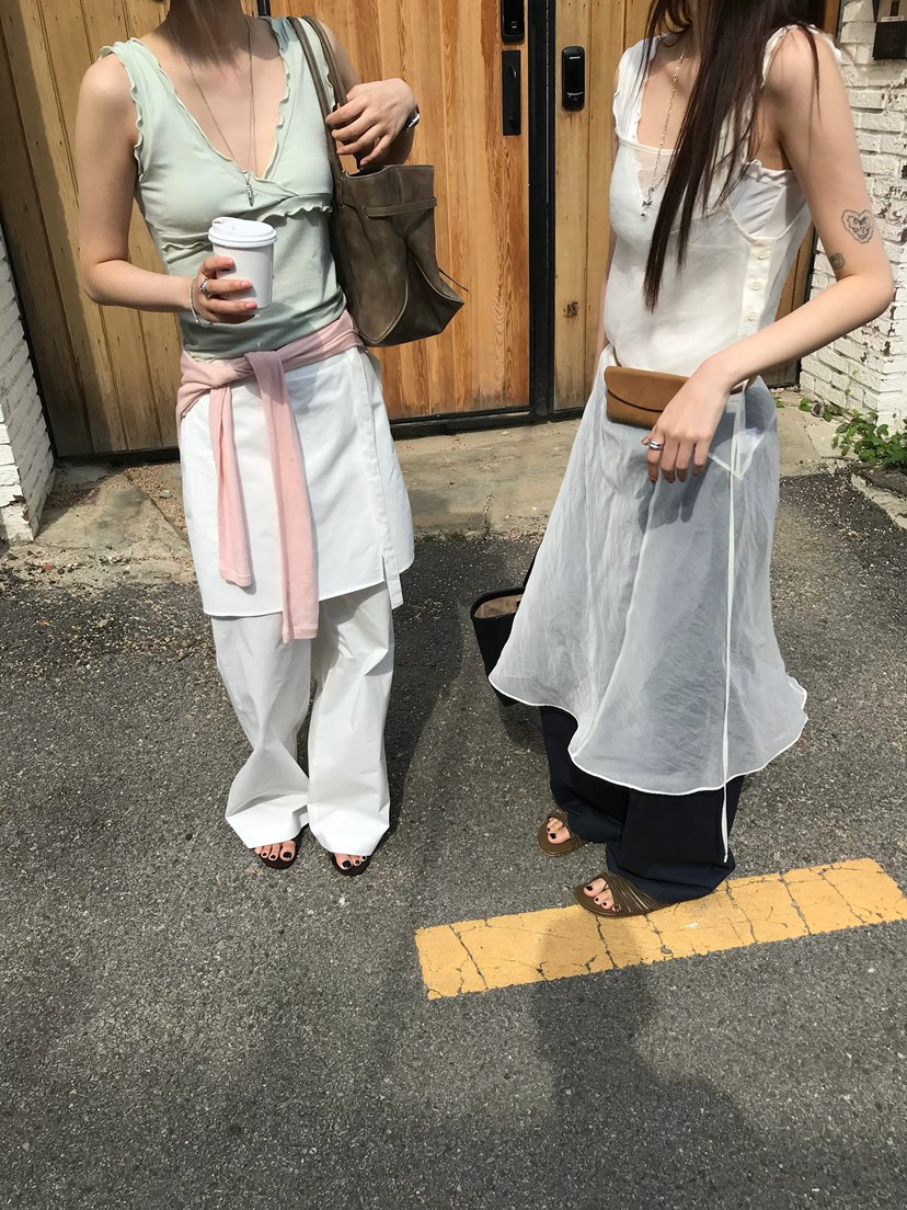ESCHER韓國直郵女士新款26春夏休閑職業時尚26夏季裙褲棉ESCHER裙褲