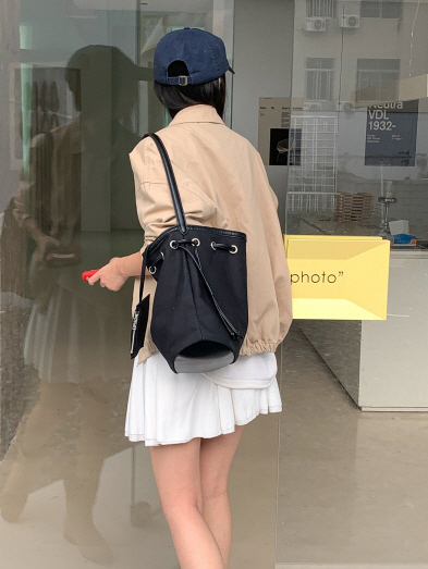 POSH BLUE韓國東大門直郵女裝新款26夏季單肩斜跨包口袋帆布POSH BLUE單肩/斜跨包圖色3