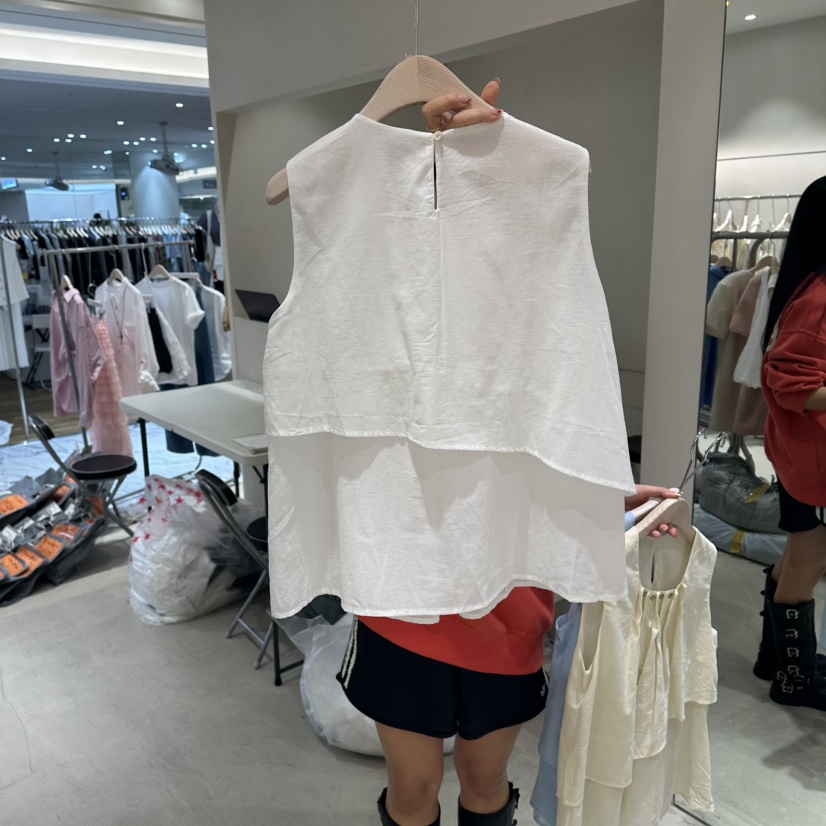 Color B東大門實拍韓國女裝新款人氣職業推薦休閑吊帶背心Color B吊帶/背心