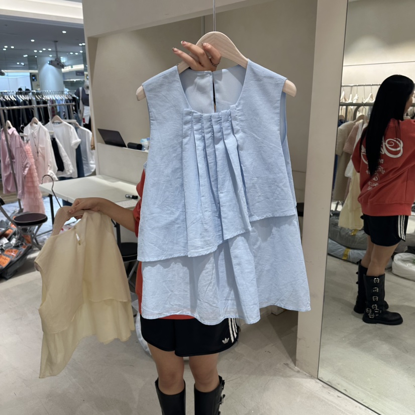 Color B東大門實拍韓國女裝新款人氣職業推薦休閑吊帶背心Color B吊帶/背心圖色3
