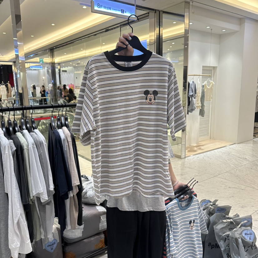 CREDITO韓國直郵女裝新品人氣熱賣26夏季26春夏休閑推薦T恤CREDITOT恤圖色1