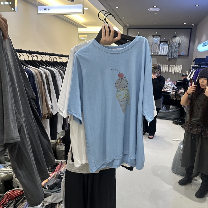 CREDITO韓國代購女裝新品26夏季職業熱賣休閑人氣時尚T恤CREDITOT恤圖色1
