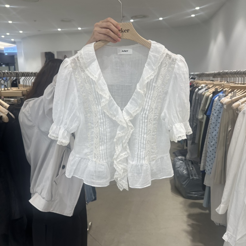 ACKER韓國東大門直郵女裝新品休閑26夏季時尚推薦襯衫蕾絲衫ACKER襯衫/蕾絲衫圖色1