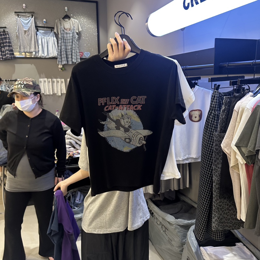 CREDITO韓國代購女士新品26夏季推薦26春夏熱賣時尚休閑T恤CREDITOT恤圖色2