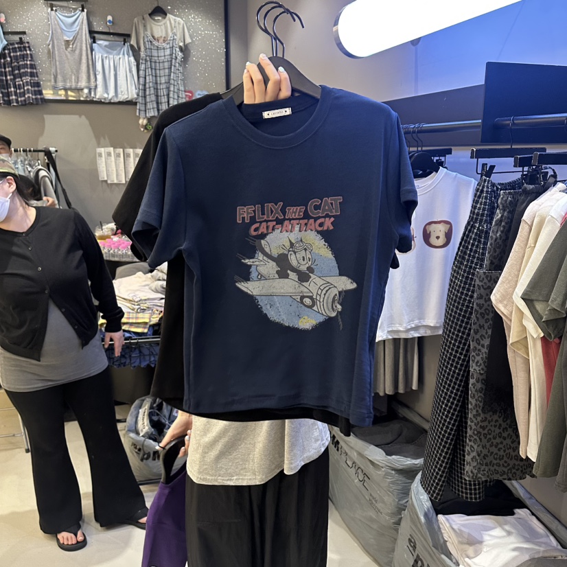 CREDITO韓國代購女士新品26夏季推薦26春夏熱賣時尚休閑T恤CREDITOT恤圖色3