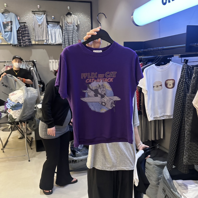 CREDITO韓國代購女士新品26夏季推薦26春夏熱賣時尚休閑T恤CREDITOT恤圖色4
