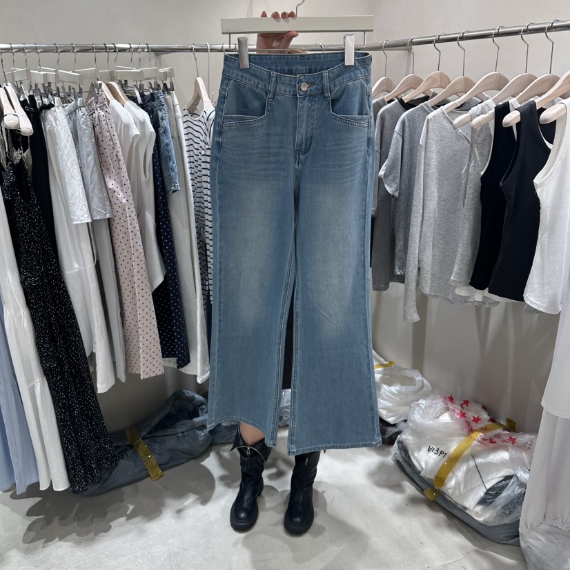 Color B韓國東大門代購女裝新品人氣職業26春夏牛仔褲小號Color B牛仔褲圖色2