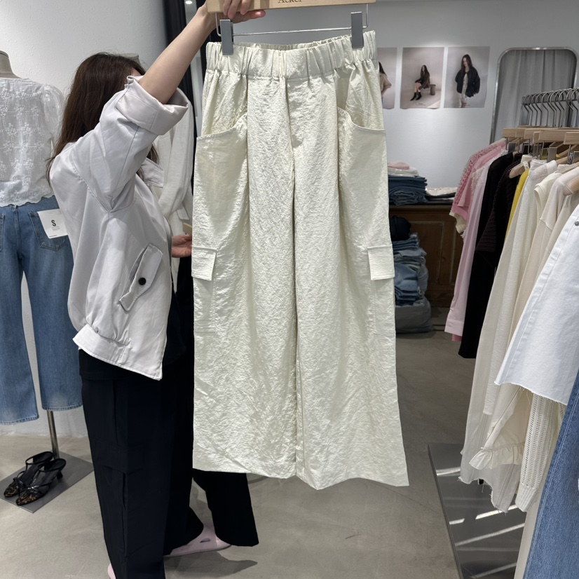 ACKER韓國直郵女裝新款熱賣26夏季人氣推薦休閑褲工裝褲亞麻ACKER休閑褲圖色1