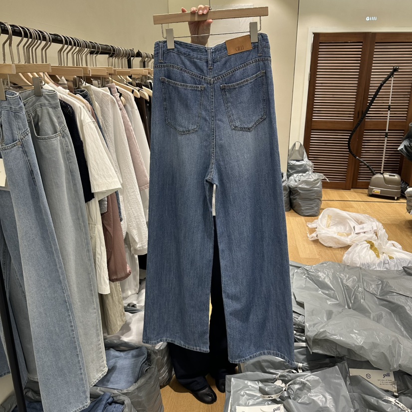 GILLI韓國直郵實拍女士新品休閑26春夏推薦26夏季時尚牛仔褲GILLI牛仔褲