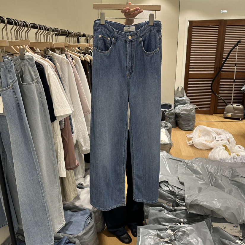 GILLI韓國直郵實拍女士新品休閑26春夏推薦26夏季時尚牛仔褲GILLI牛仔褲圖色1