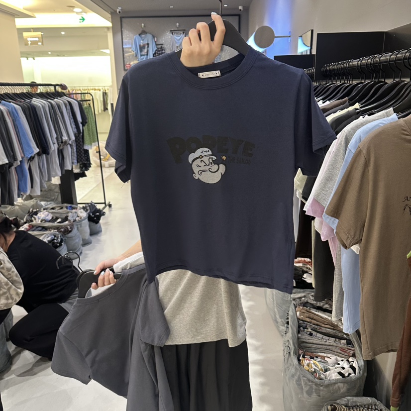 CREDITO韓國東大門代購女士新品26夏季26春夏T恤大力水手CREDITOT恤圖色3