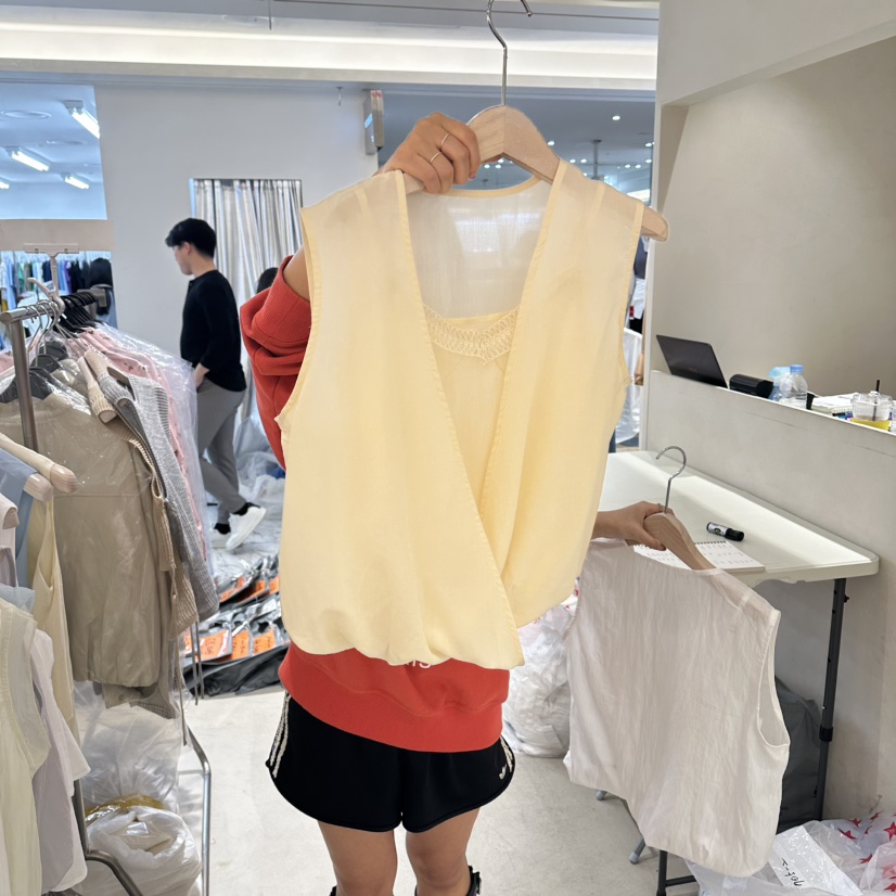 Color B韓國東大門直郵女士新品職業人氣吊帶背心開襟衫Color B吊帶/背心圖色2