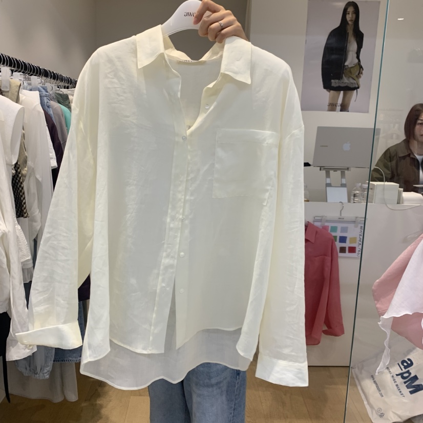 RUMIRU/AWEAR韓國東大門直郵女裝新品休閑襯衫蕾絲衫不含內搭不含項鏈awear/RUMIRU襯衫/蕾絲衫圖色2