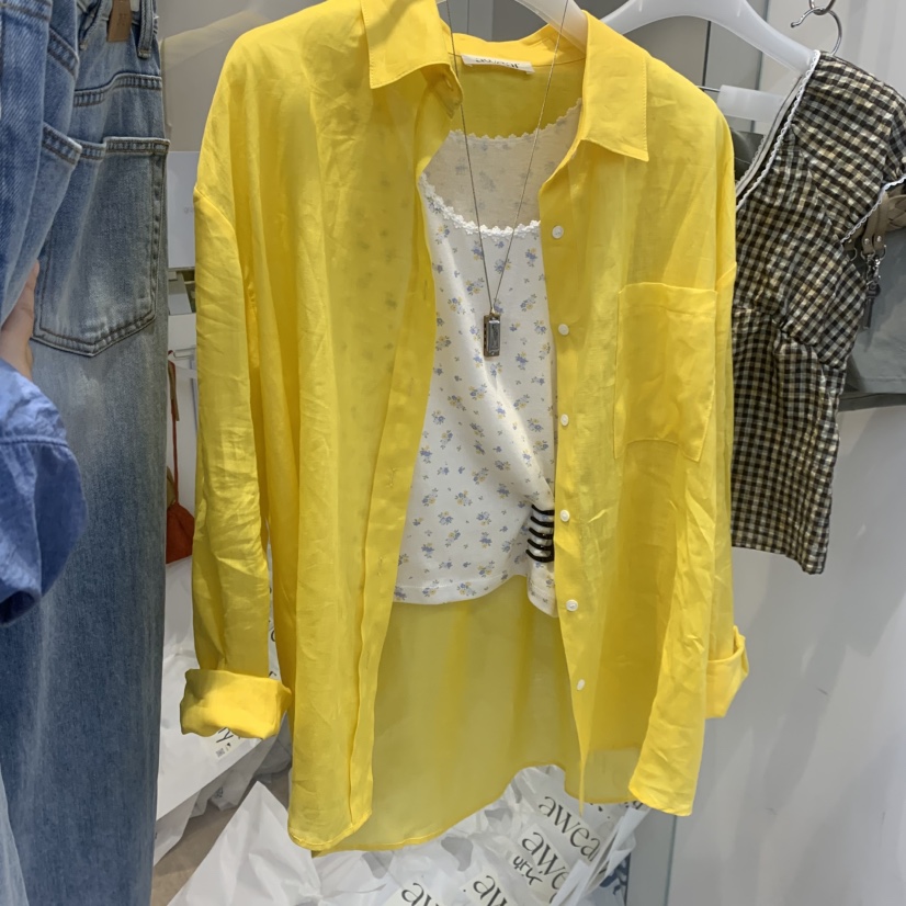 RUMIRU/AWEAR韓國東大門直郵女裝新品休閑襯衫蕾絲衫不含內搭不含項鏈awear/RUMIRU襯衫/蕾絲衫圖色3