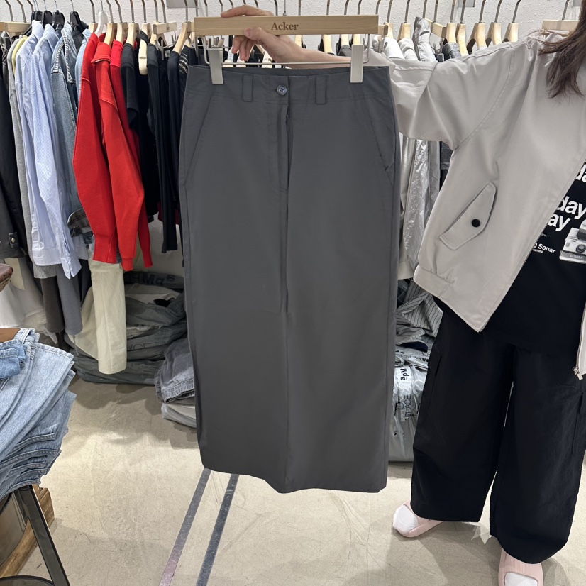 ACKER韓國東大門直郵女士新品職業休閑26夏季26春夏長裙尼龍ACKER長裙圖色2