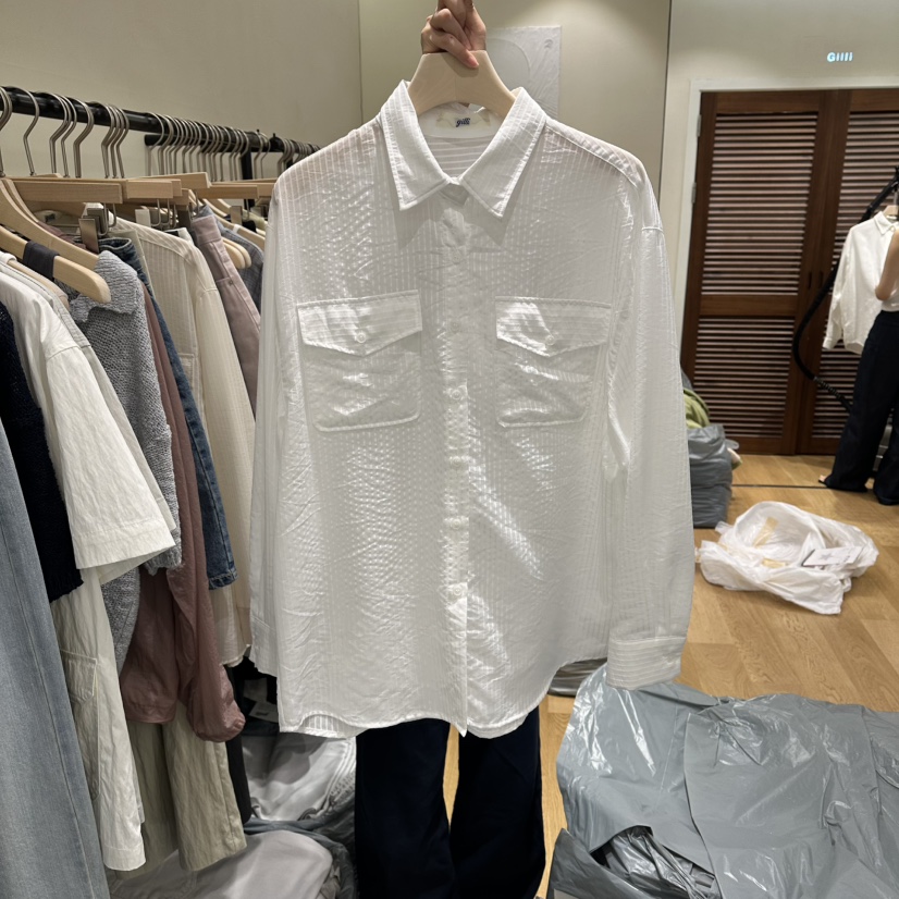 GILLI韓國東大門代購女裝新品職業時尚休閑26春夏襯衫蕾絲衫GILLI襯衫/蕾絲衫圖色1