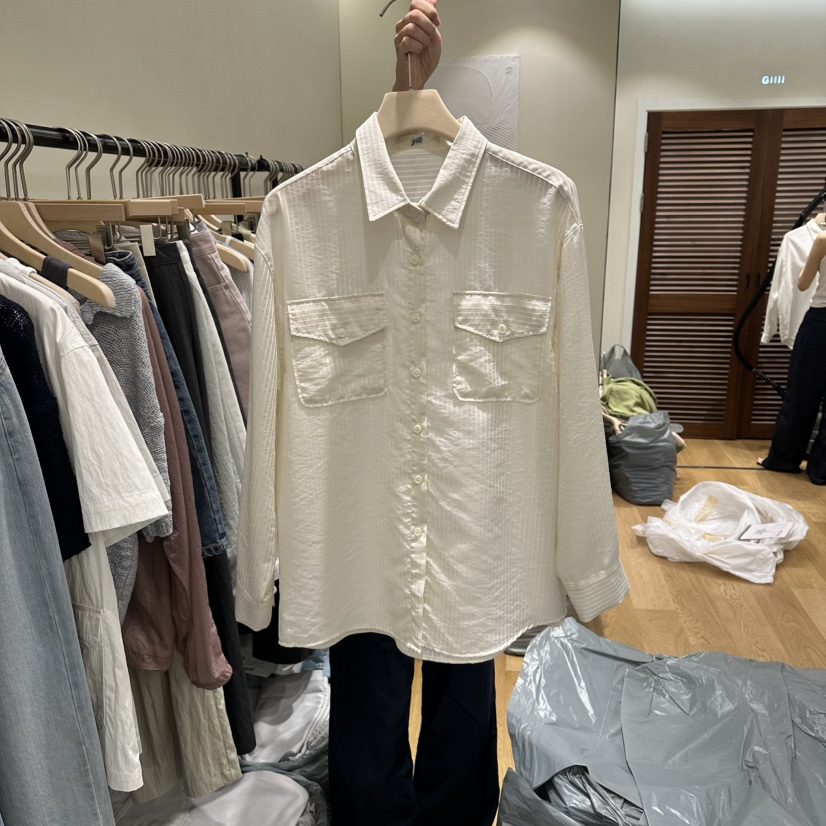 GILLI韓國東大門代購女裝新品職業時尚休閑26春夏襯衫蕾絲衫GILLI襯衫/蕾絲衫圖色2