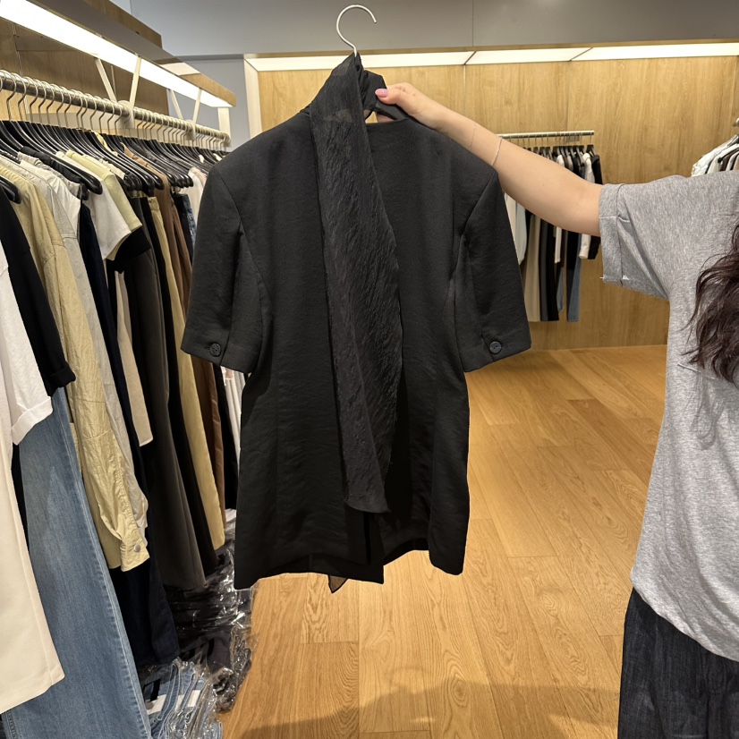 LEFANCY韓國直郵實拍女士新品職業時尚推薦夾克不含圍巾亞麻LEFANCY夾克